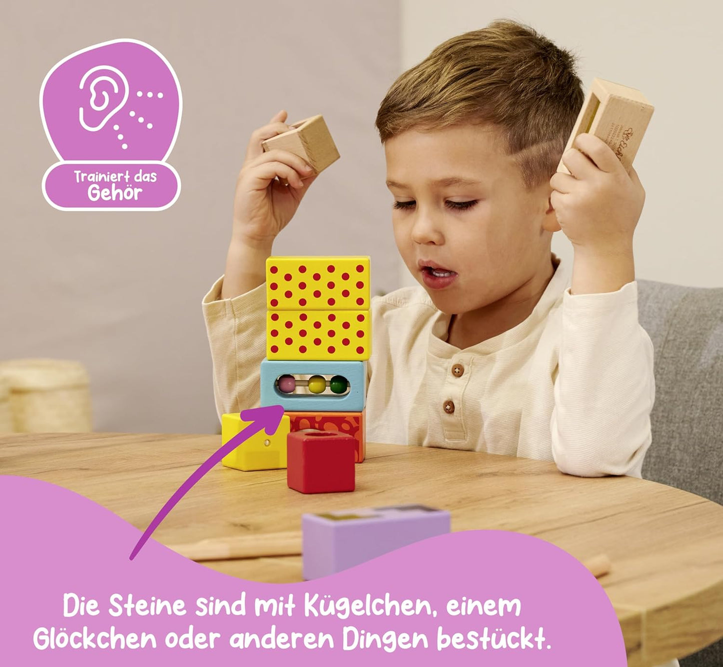 Eichhorn Klangbausteine: Bunte Geräusch-Holzbausteine*