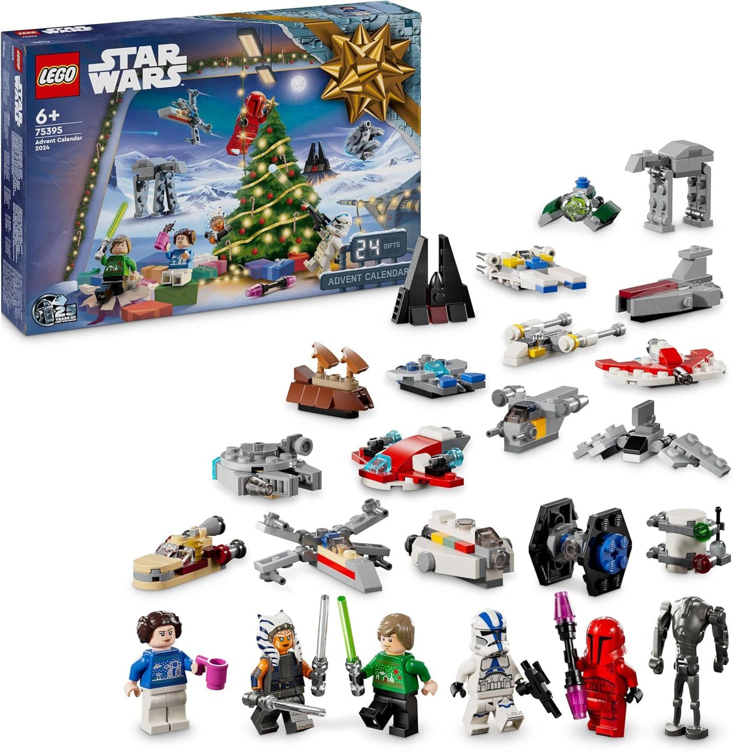 LEGO Star Wars Adventskalender 2024 mit 18 Mini-Modellen & 6 beliebten Charakteren*