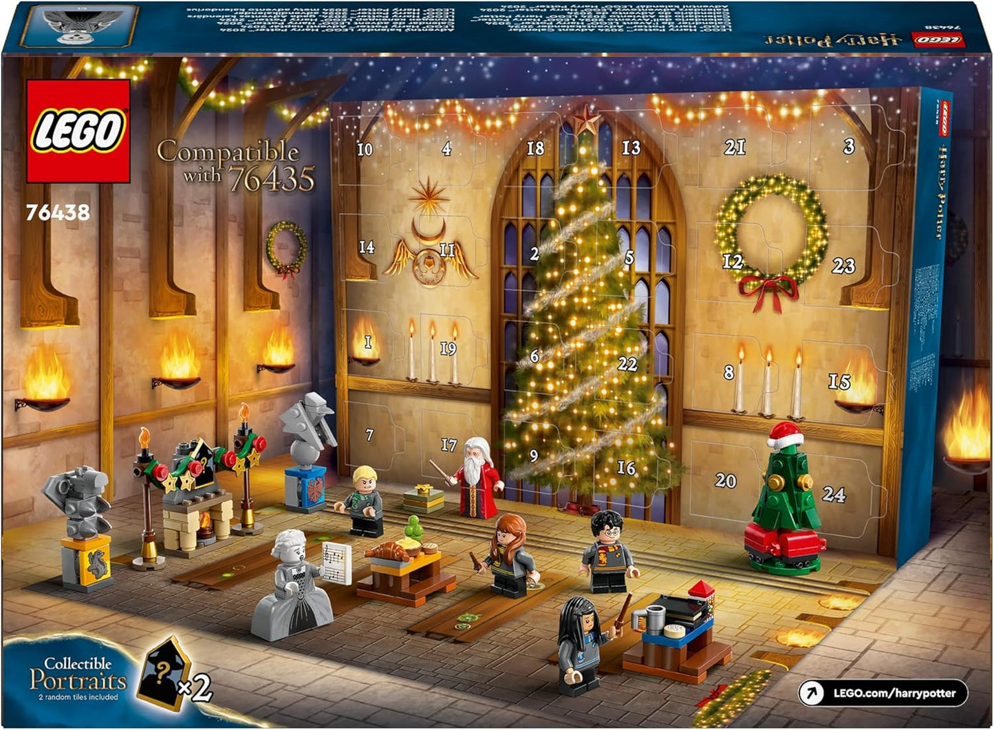 LEGO Harry Potter Adventskalender 2024 – Weihnachtskalender für Kinder mit 7 Minifiguren & 16 Hogwarts-Spielzeugen*