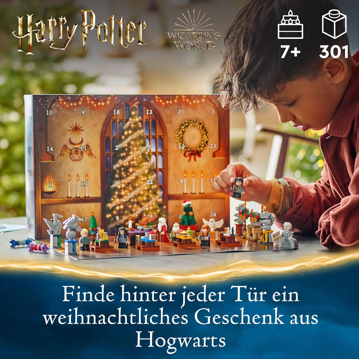 LEGO Harry Potter Adventskalender 2024 – Weihnachtskalender für Kinder mit 7 Minifiguren & 16 Hogwarts-Spielzeugen*